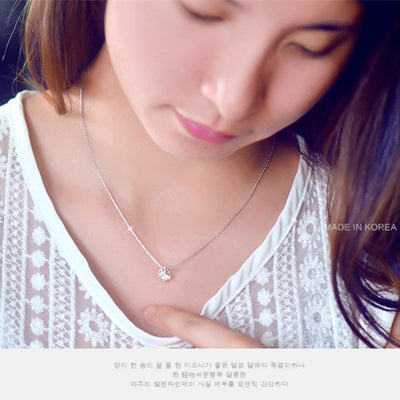 925 Sterling Silber Halskette mit geometrischem Zirkon Design für Damen
