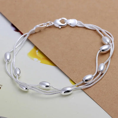 925er Sterlingsilber Perlenarmband für Damen - eleganter